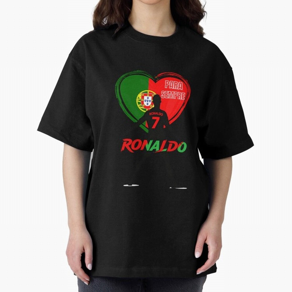 Love Cristiano Ronaldo Oversized T-Shirt Support Your Favorite Stars during Global Football Passion for FIFA World Cup 2026 USA Canada Mexico, Driven by Haaland and Mbappe, England and Germany, Football History, Final Match Energy, Crowd Noise and