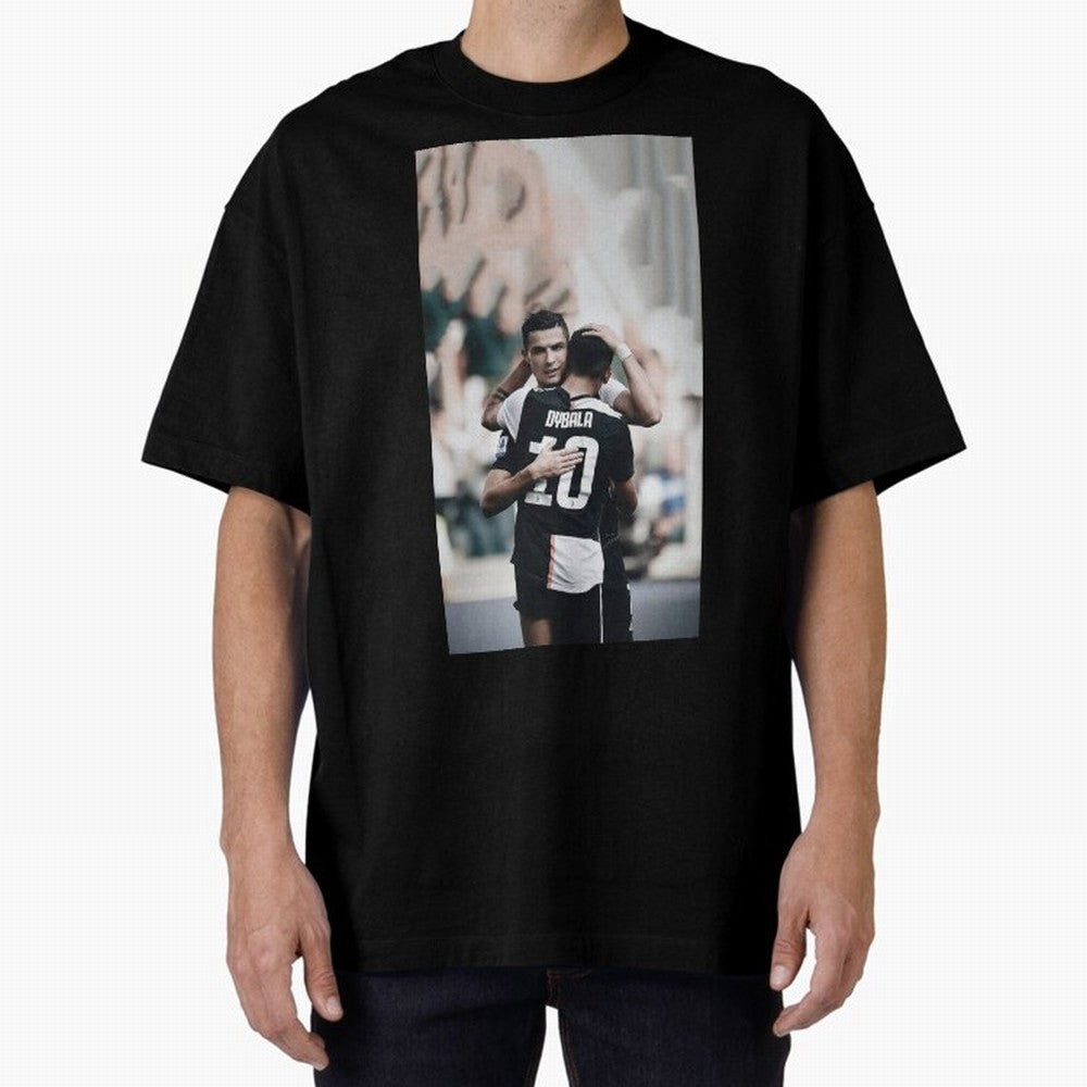 ronaldo with dybala Oversized T-Shirt Showcase FIFA World Cup 2026 USA Canada Mexico for Fans of Neymar, Haaland and Cristiano Ronaldo and Brazil, Bringing Fan Favorite Moments, National Team Passion, Big Match Drama and Soccer History; Perfect for