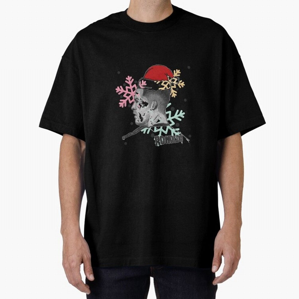 Cristiano Ronaldo and Christmas Oversized T-Shirt Refresh Global Football Passion for FIFA World Cup 2026, Highlighting CR7 and Messi, Netherlands, Champion Mindset, Group Stage Buzz, Knockout Tension and Passionate Fan Culture; Ideal for Fans Who