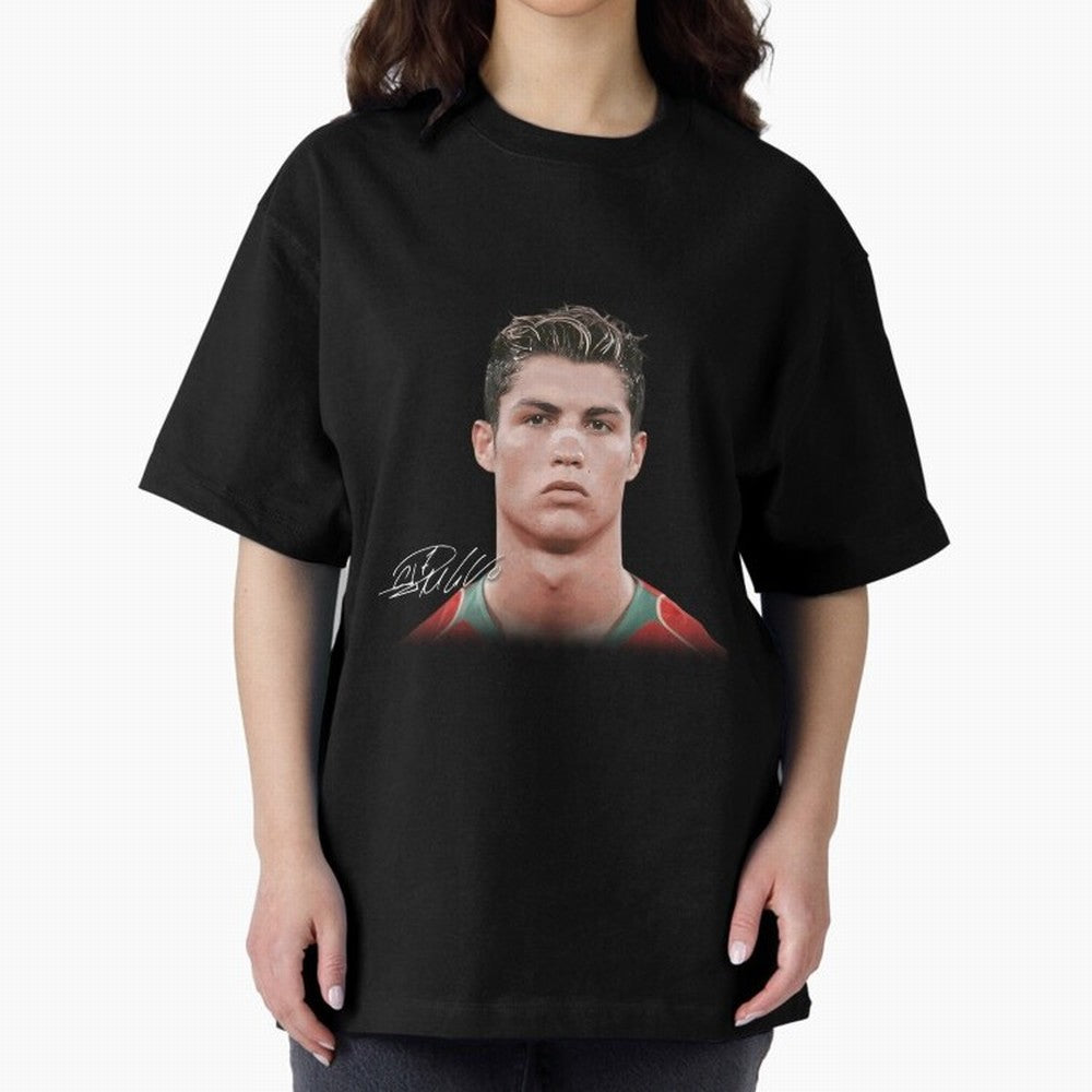 Cristiano Ronaldo Oversized T-Shirt Showcase FIFA World Cup 2026 for Fans of Haaland and England and Germany, Bringing Championship Spirit, Famous Goals, Roaring Crowds and International Football Unity; Perfect for Supporters Who Want Bold Football