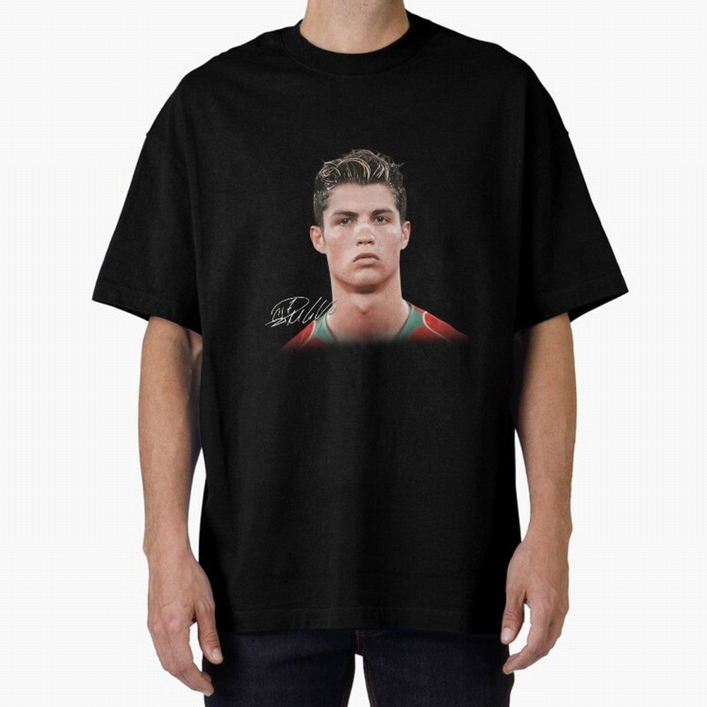 Cristiano Ronaldo Oversized T-Shirt Showcase FIFA World Cup 2026 for Fans of Haaland and England and Germany, Bringing Championship Spirit, Famous Goals, Roaring Crowds and International Football Unity; Perfect for Supporters Who Want Bold Football