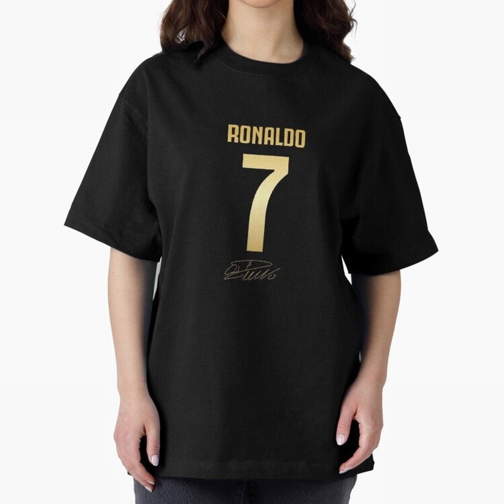 CR7 Cristiano Ronaldo Black And Gold Luxury Drawstring Bag Oversized T-Shirt Discover FIFA World Cup 2026 USA Canada Mexico Spirit, Featuring England, France and Netherlands, Haaland and Mbappe, Classic Soccer Heritage, Championship Pressure, Fan