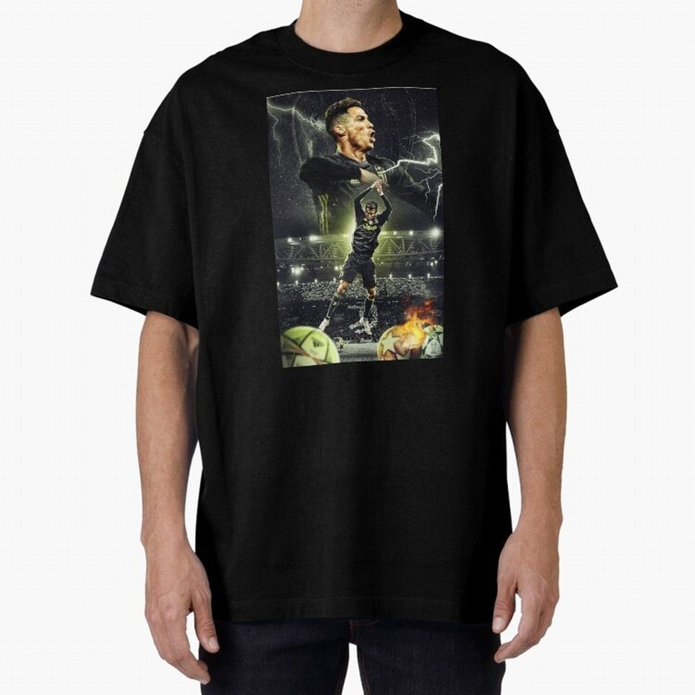 Ronaldo Illustration iPhone Case Oversized T-Shirt Bring Bold Fan Energy to Global Football Passion for FIFA World Cup 2026 Group Stage, Filled with Messi, France and Portugal, Championship Spirit, Famous Goals, Roaring Crowds and International
