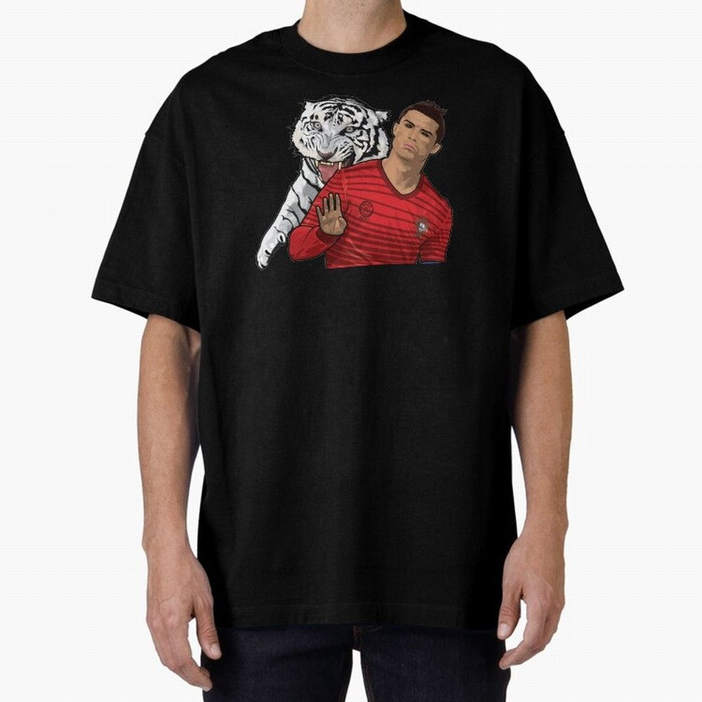 Cristiano Ronaldo Oversized T-Shirt Celebrate Classic Football Spirit in FIFA World Cup 2026 for Fans of Neymar and Spain, Bringing Tournament Hype, Historic Matchups, Family Viewing Parties and Global Sports Pride; Perfect for Supporters Who Want