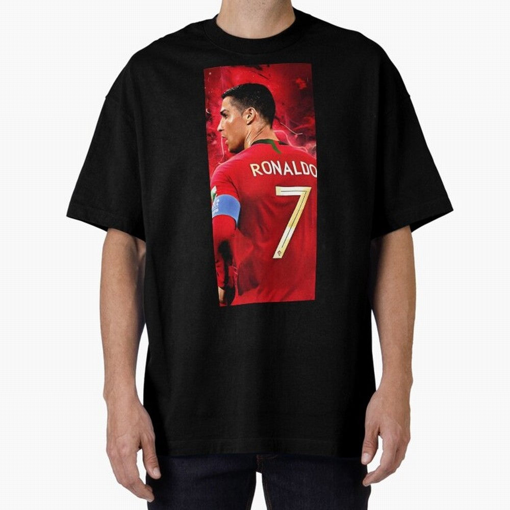 Cristiano Ronaldo Oversized T-Shirt Fuel Your Fan Pride for FIFA World Cup 2026 USA Canada Mexico with Neymar, Netherlands Energy, Stadium Memories, Football Loyalty, International Chants and Championship Tradition; Ideal for Football Dads,