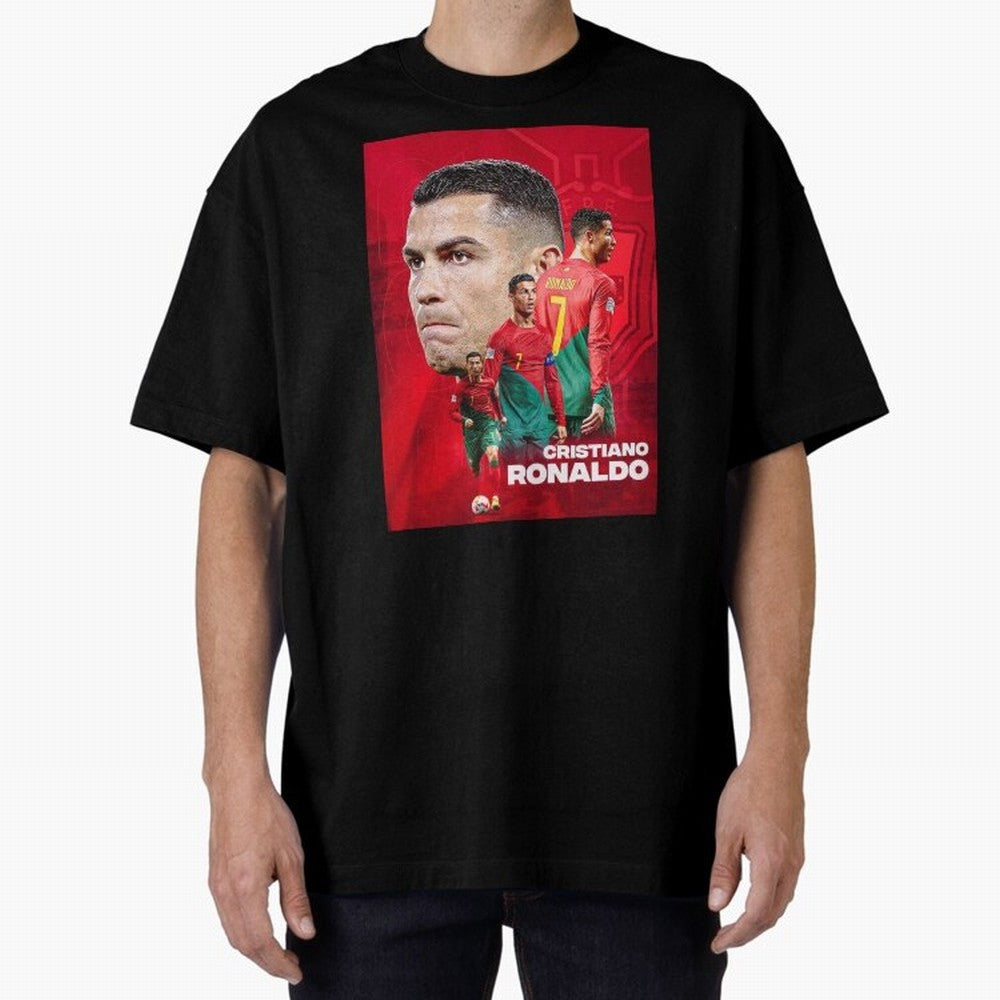 CRISTIANO RONALDO WORLD CUP 2022 Oversized T-Shirt Share the Excitement of Global Football Passion for FIFA World Cup 2026, Celebrating Mbappe, Brazil, Portugal and Argentina, Soccer Culture, Superstar Moments, National Team Dreams and Competitive