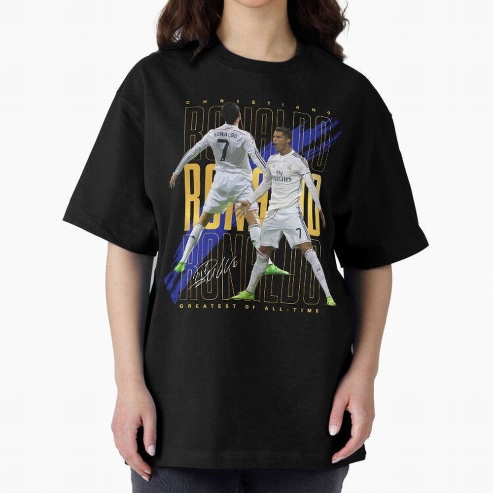 Cristiano Ronaldo Suuiii! Oversized T-Shirt Honor the Beautiful Game during Global Football Passion for FIFA World Cup 2026 Group Stage, Made for Mbappe, Portugal, Spain and Germany, Vintage Soccer Flavor, Modern Football Stars, National Flags and