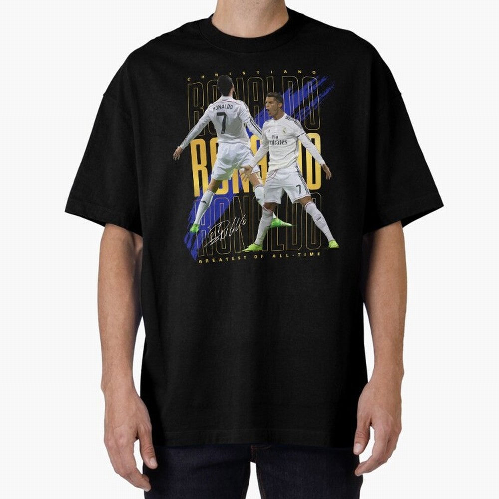 Cristiano Ronaldo Suuiii! Oversized T-Shirt Honor the Beautiful Game during Global Football Passion for FIFA World Cup 2026 Group Stage, Made for Mbappe, Portugal, Spain and Germany, Vintage Soccer Flavor, Modern Football Stars, National Flags and