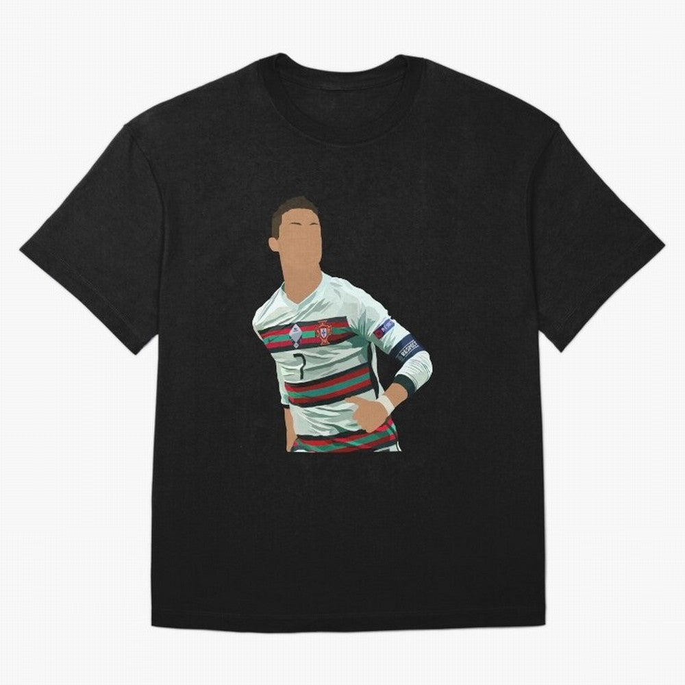 Cristiano Ronaldo Portugal Oversized T-Shirt Follow Every Goal of FIFA World Cup 2026 USA Canada Mexico Spirit, Featuring England, Cristiano Ronaldo, Football Passion, Legendary Performances, Festival Vibes and Supporter Community; Great for Watch