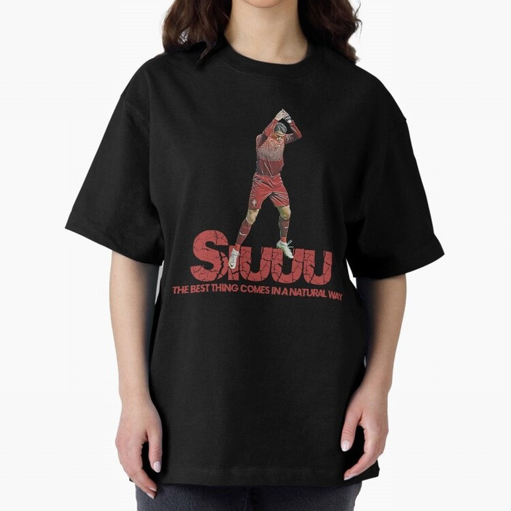 Cr7 Ronaldo Siuuu Oversized T-Shirt Join Supporters Worldwide for FIFA World Cup 2026 Spirit, Celebrating Argentina, Cristiano Ronaldo, Haaland and CR7, Vintage Soccer Flavor, Modern Football Stars, National Flags and Final Night Emotion; Ideal for