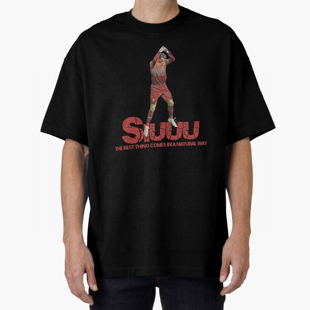 Cr7 Ronaldo Siuuu Oversized T-Shirt Join Supporters Worldwide for FIFA World Cup 2026 Spirit, Celebrating Argentina, Cristiano Ronaldo, Haaland and CR7, Vintage Soccer Flavor, Modern Football Stars, National Flags and Final Night Emotion; Ideal for