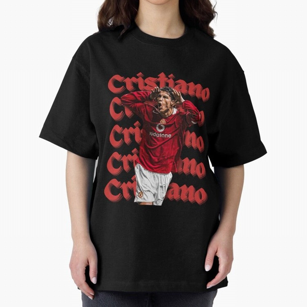 CR7 Oversized T-Shirt Capture FIFA World Cup 2026 Group Stage Spirit, with Argentina, France and Brazil, CR7, Goal Celebration Energy, Supporter Heritage, Football Icons and Worldwide Tournament Joy; Perfect for Fans, Collectors, Family Gatherings,