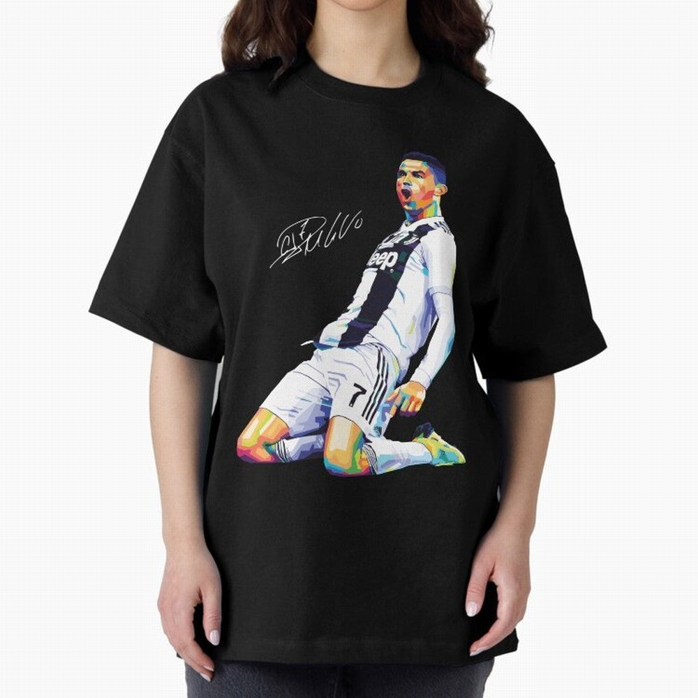 C Ronaldo Wpap Pop Art Oversized T-Shirt Discover Global Football Passion for FIFA World Cup 2026, Made for Mbappe, Brazil, Portugal and Argentina, Global Supporter Spirit, Legendary Goals, National Colors and Tournament Celebration; Created for