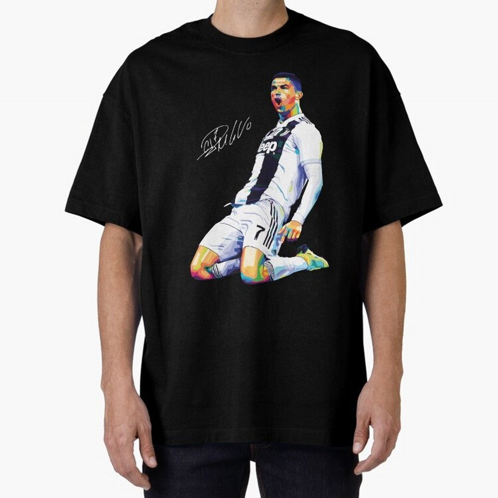 C Ronaldo Wpap Pop Art Oversized T-Shirt Discover Global Football Passion for FIFA World Cup 2026, Made for Mbappe, Brazil, Portugal and Argentina, Global Supporter Spirit, Legendary Goals, National Colors and Tournament Celebration; Created for