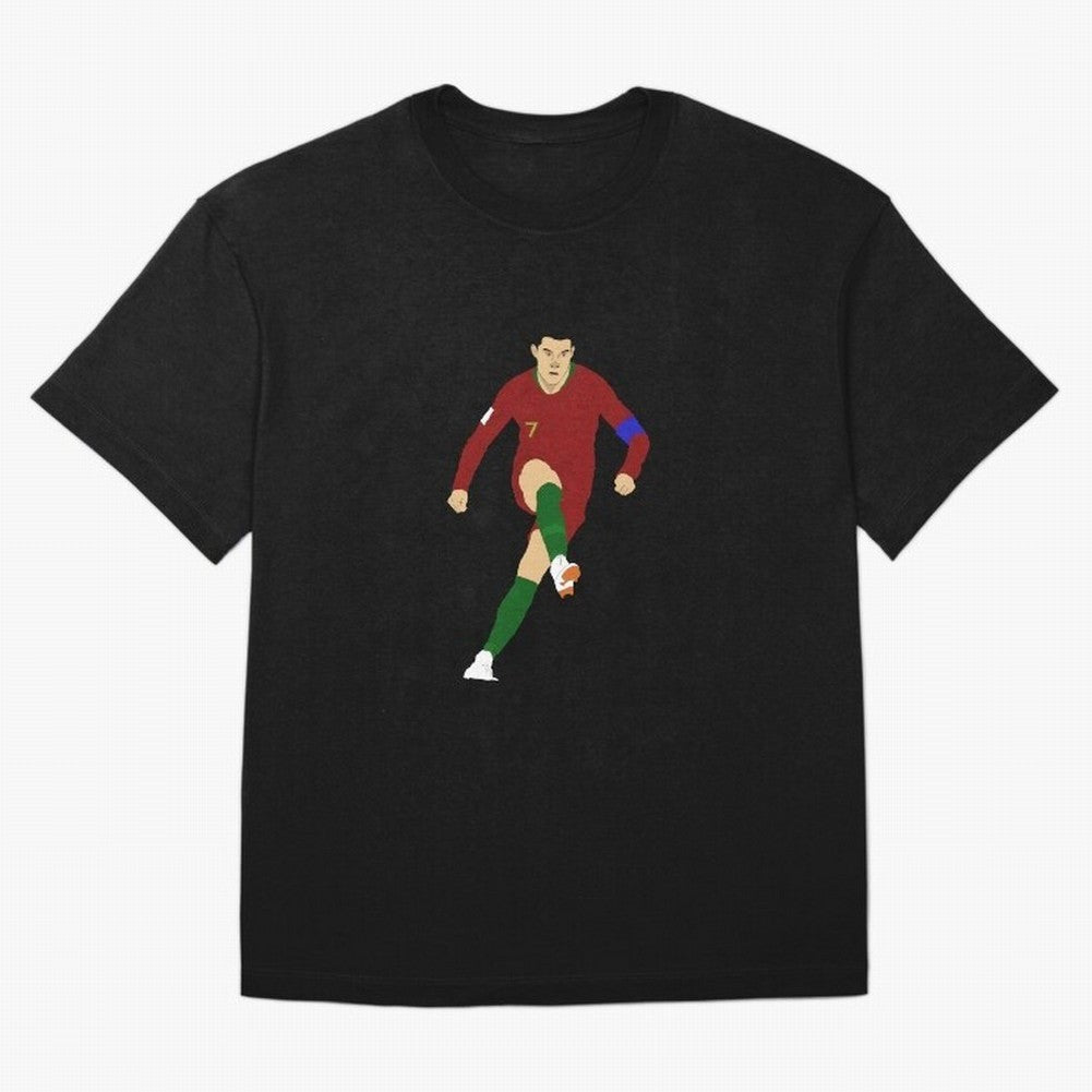 Cristian Ronaldo Design - Portugal - Real Madrid - Illustration - Cartoon - T-Shirt - Shirt - Sticker - Phone Case - CR7 Oversized T-Shirt Show Your Love for the FIFA World Cup 2026 Journey through Mbappe Highlights, England, France and Netherlands