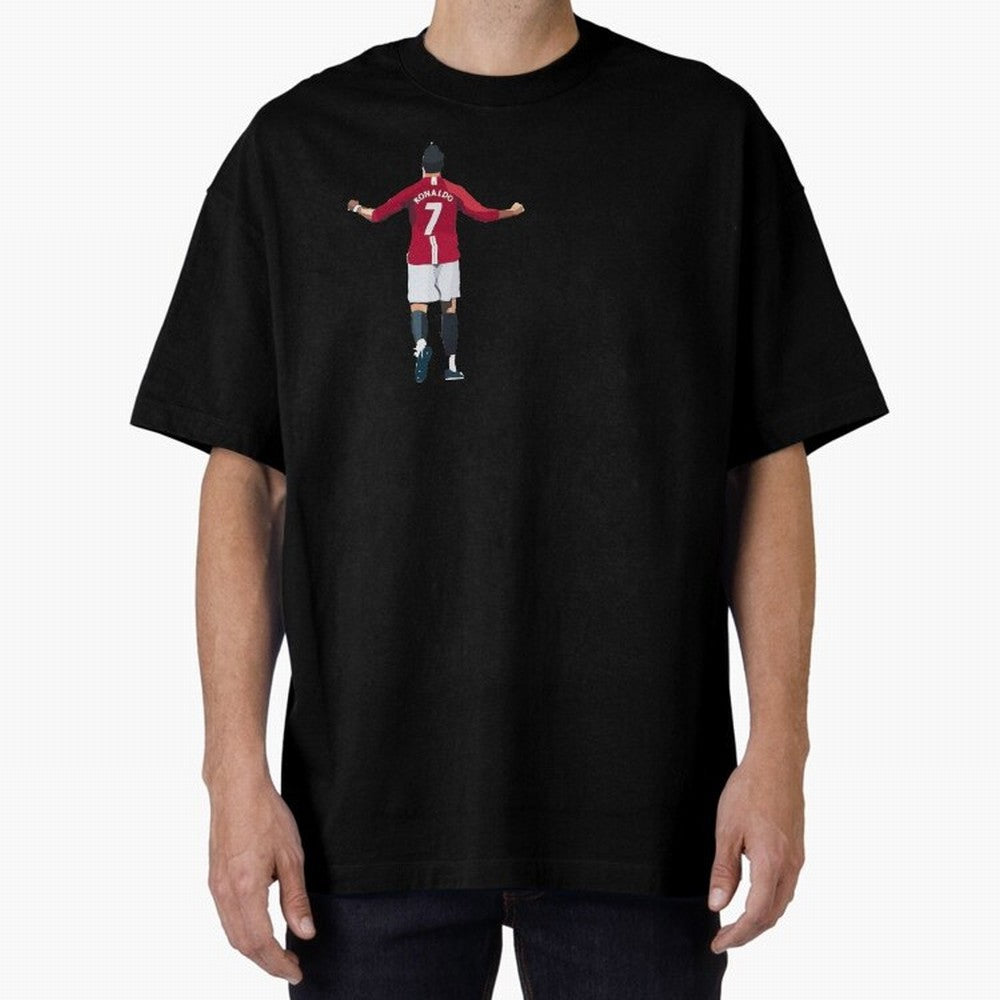 Cristiano Ronaldo CR7 Oversized T-Shirt Spotlight FIFA World Cup 2026 Group Stage Spirit, Highlighting Argentina, Messi and Cristiano Ronaldo, Classic Soccer Heritage, Championship Pressure, Fan Loyalty and International Pride; Made for Collectors