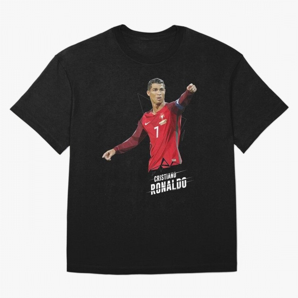 Ronaldo Cristiano Ronaldo Lowpoly Art Oversized T-Shirt Create FIFA World Cup 2026 for Fans of CR7 and Portugal, Bringing Global Supporter Spirit, Legendary Goals, National Colors and Tournament Celebration; Ideal for Football Dads, Football Moms,