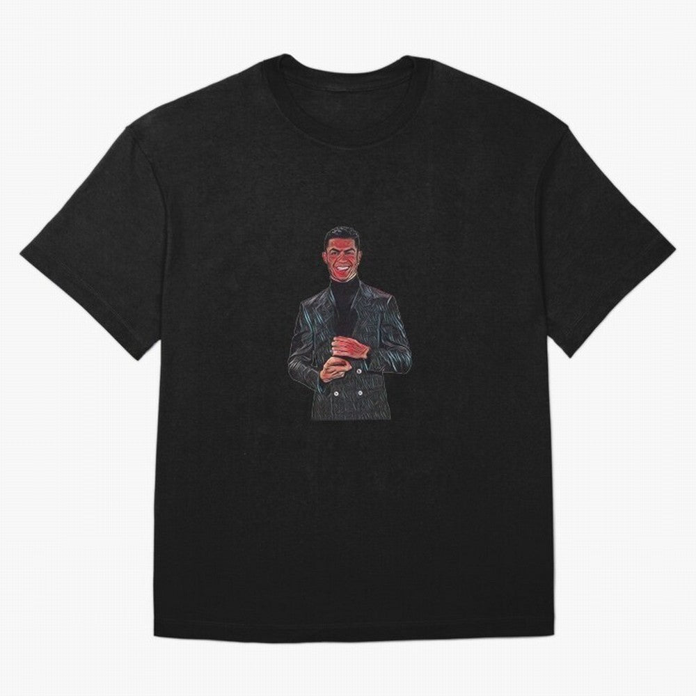 a nice smile from the goat Oversized T-Shirt Celebrate the Magic of FIFA World Cup 2026 Spirit, Capturing Argentina, Messi and Cristiano Ronaldo, Retro Football Energy, Iconic Rivalries, Trophy Chase Drama and Stadium Atmosphere; Perfect for People