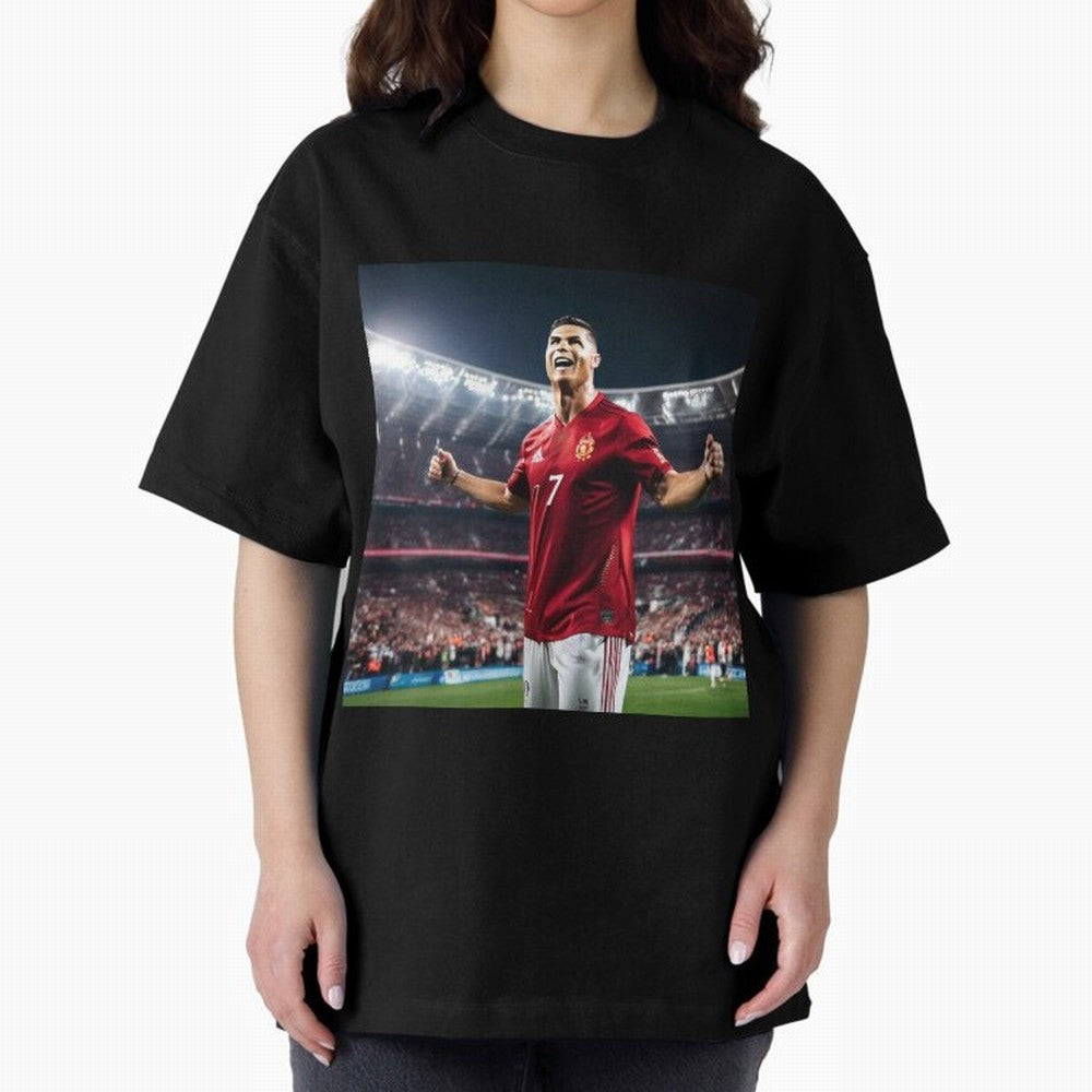 cristiano ronaldo celebrates goal Oversized T-Shirt Celebrate the Next Chapter of FIFA World Cup 2026 Group Stage for Fans of Messi, CR7 and Mbappe and England, France and Netherlands, Bringing Vintage Soccer Flavor, Modern Football Stars, National