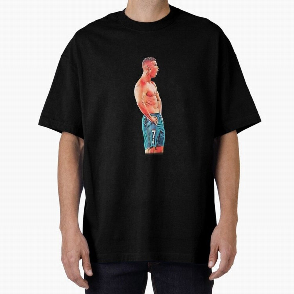 what a celebration by cristiano ronaldo Oversized T-Shirt Embrace Match Day Hype around FIFA World Cup 2026, Neymar, Haaland and Cristiano Ronaldo, Spain, Fan Favorite Moments, National Team Passion, Big Match Drama and Soccer History; Perfect for