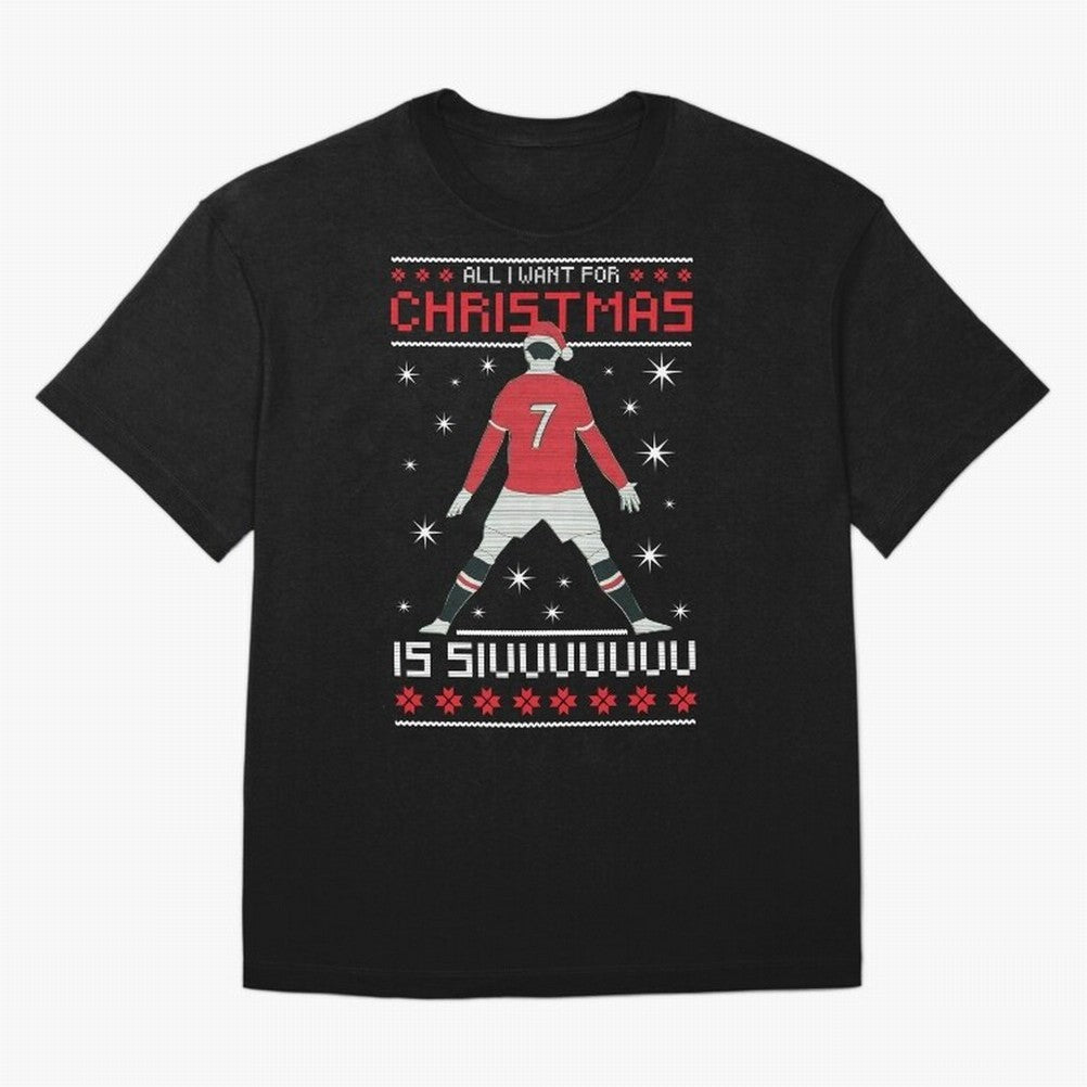 ALL I WANT FOR CHRISTMAS IS SIU Oversized T-Shirt Celebrate the Next Chapter of FIFA World Cup 2026 USA Canada Mexico Spirit, Capturing Argentina and Brazil, CR7 and Messi, Soccer Culture, Superstar Moments, National Team Dreams and Competitive