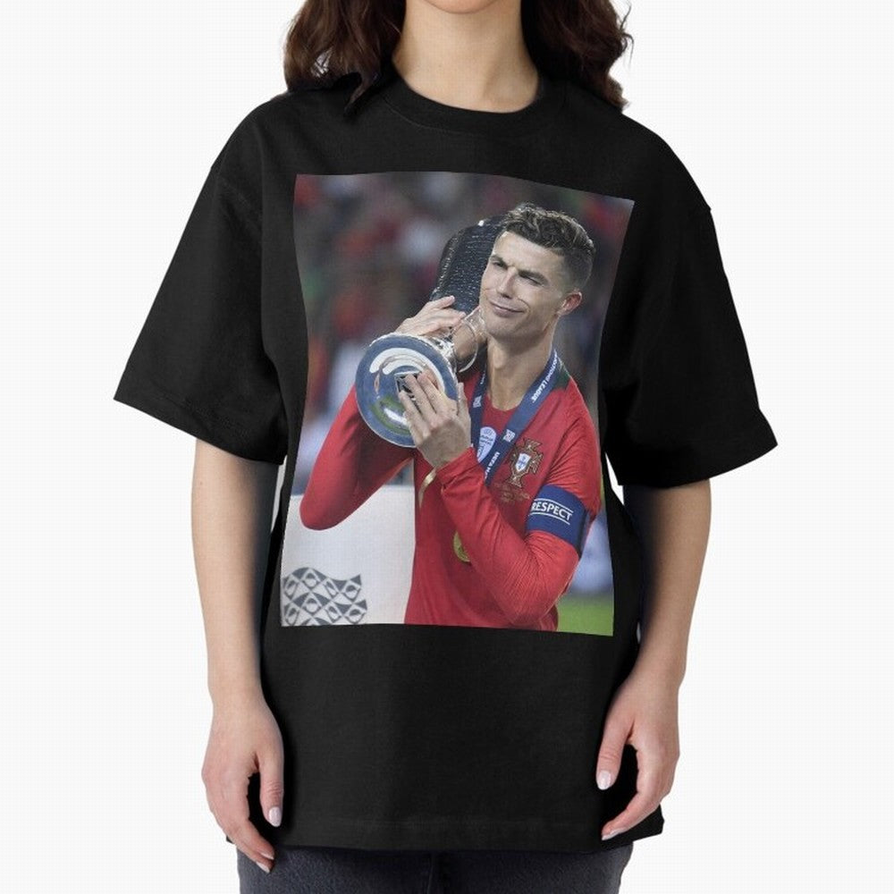 Todos Portugal 2019 CR7 Oversized T-Shirt Celebrate Global Football Passion for FIFA World Cup 2026 USA Canada Mexico, Filled with Messi and Cristiano Ronaldo, England, Championship Spirit, Famous Goals, Roaring Crowds and International Football
