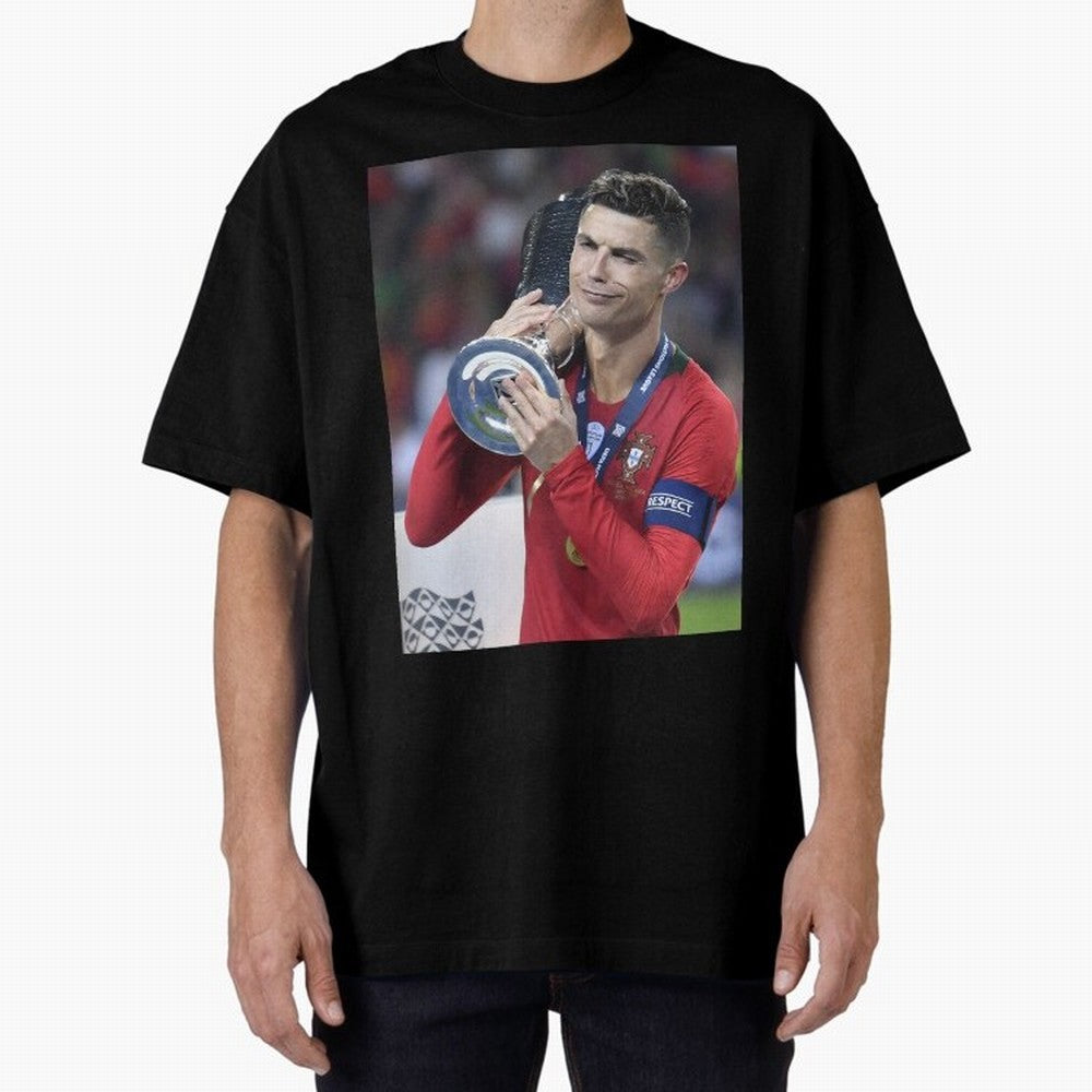 Todos Portugal 2019 CR7 Oversized T-Shirt Celebrate Global Football Passion for FIFA World Cup 2026 USA Canada Mexico, Filled with Messi and Cristiano Ronaldo, England, Championship Spirit, Famous Goals, Roaring Crowds and International Football