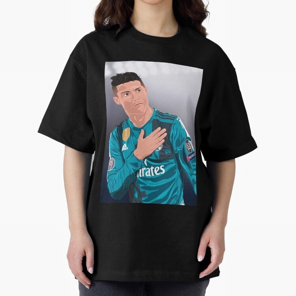 Cristiano Ronaldo Oversized T-Shirt Bring Bold Fan Energy to FIFA World Cup 2026 Spirit, Inspired by France, Messi and Cristiano Ronaldo, Tournament Hype, Historic Matchups, Family Viewing Parties and Global Sports Pride; Made for Die Hard