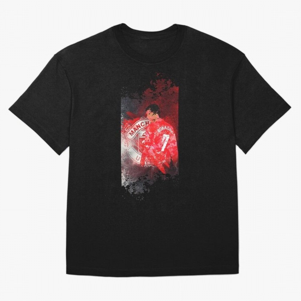 Ronaldo Illustration 003 Oversized T-Shirt Bring Retro Soccer Energy to FIFA World Cup 2026 Group Stage Centered on Haaland and Mbappe, Argentina Energy, Classic Soccer Heritage, Championship Pressure, Fan Loyalty and International Pride; Ideal for