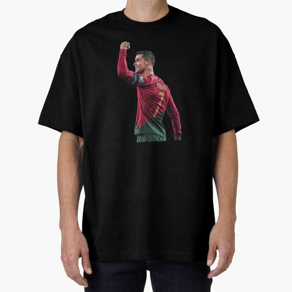 Cristiano Ronaldo Oversized T-Shirt Share the Excitement of the FIFA World Cup 2026 USA Canada Mexico Journey through CR7 Highlights, Argentina and Brazil Pride, Vintage Soccer Flavor, Modern Football Stars, National Flags and Final Night Emotion;
