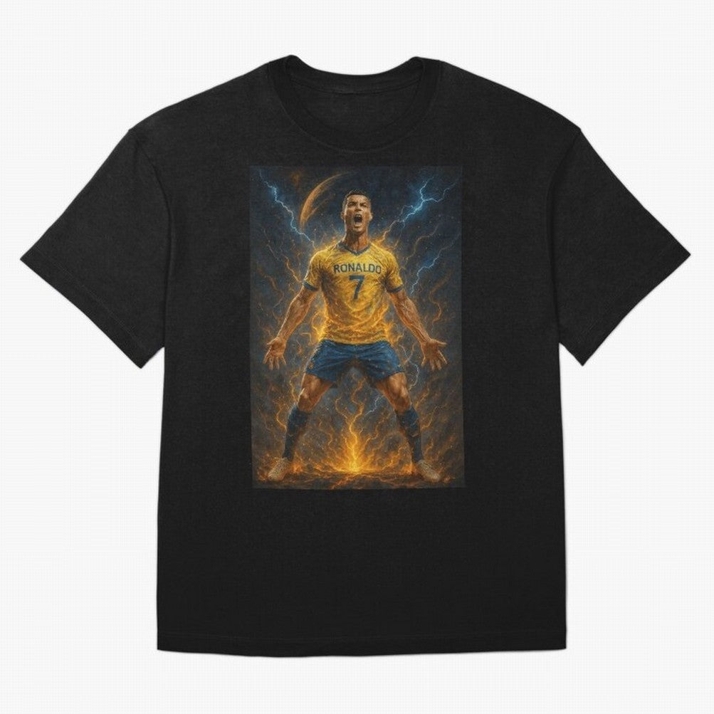 Cristiano Ronaldo Oversized T-Shirt Get Ready for FIFA World Cup 2026 USA Canada Mexico Capturing Messi, France Energy, Worldwide Fan Energy, Dramatic Goals, Stadium Lights and Championship Celebrations; Great for Watch Parties, Sports Bars, Family