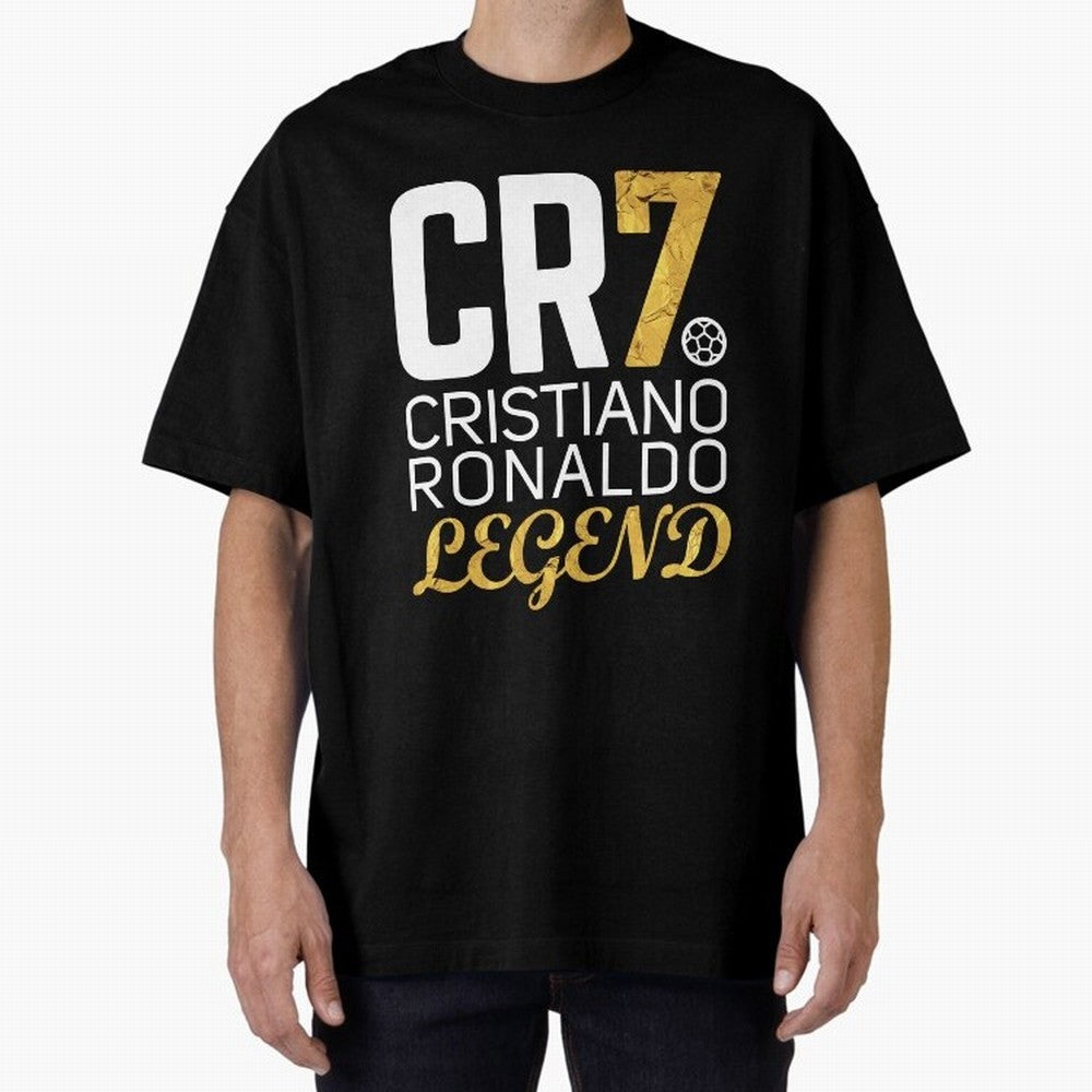 CR7 legend gold Oversized T-Shirt Join the Countdown to the FIFA World Cup 2026 Group Stage Journey through Neymar, Haaland and Cristiano Ronaldo Highlights, Brazil, Portugal and Argentina Pride, Match Day Excitement, Supporter Culture, Golden