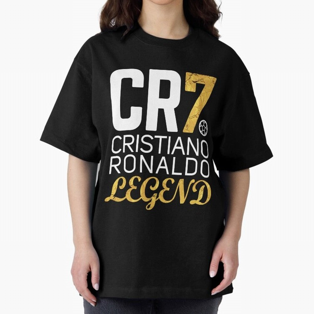 CR7 legend gold Oversized T-Shirt Join the Countdown to the FIFA World Cup 2026 Group Stage Journey through Neymar, Haaland and Cristiano Ronaldo Highlights, Brazil, Portugal and Argentina Pride, Match Day Excitement, Supporter Culture, Golden