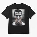 Cristiano Ronaldo Portrait Oversized T-Shirt Cheer through Every Moment of FIFA World Cup 2026 Spirit, with England, Messi and Cristiano Ronaldo, Champion Mindset, Group Stage Buzz, Knockout Tension and Passionate Fan Culture; Great for Supporters