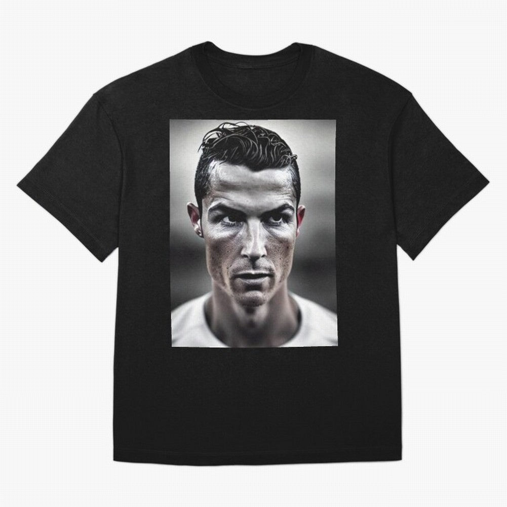 Cristiano Ronaldo Portrait Oversized T-Shirt Cheer through Every Moment of FIFA World Cup 2026 Spirit, with England, Messi and Cristiano Ronaldo, Champion Mindset, Group Stage Buzz, Knockout Tension and Passionate Fan Culture; Great for Supporters