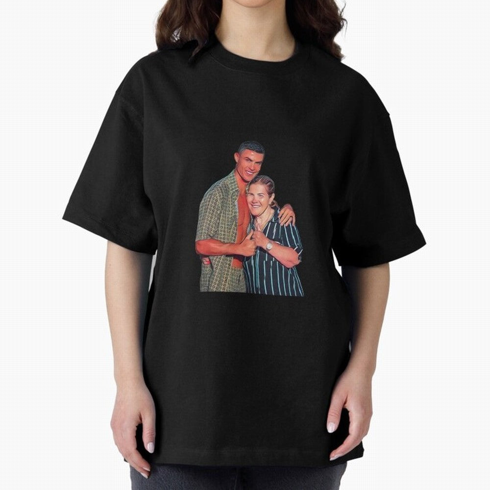 its criis with his mother Oversized T-Shirt Embrace FIFA World Cup 2026 Spirit, Inspired by Portugal, Cristiano Ronaldo, Haaland and CR7, Champion Mindset, Group Stage Buzz, Knockout Tension and Passionate Fan Culture; Perfect for Fans, Collectors,