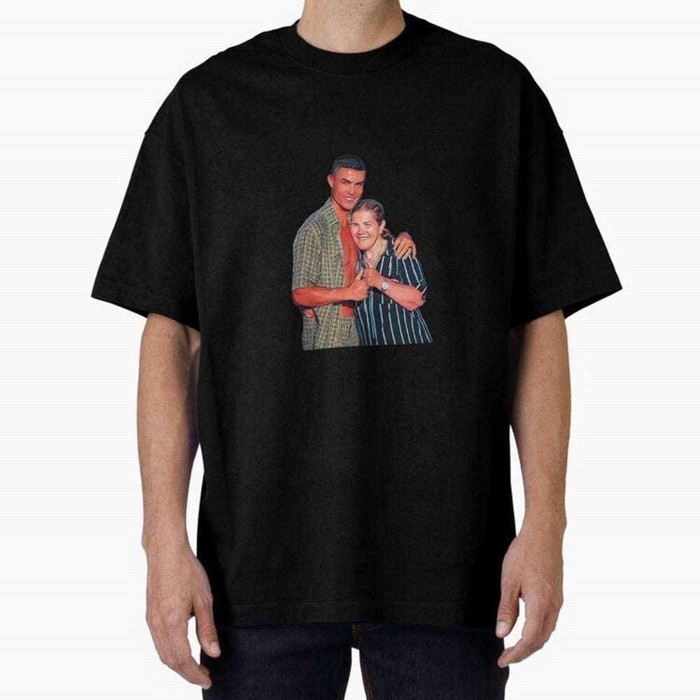 its criis with his mother Oversized T-Shirt Embrace FIFA World Cup 2026 Spirit, Inspired by Portugal, Cristiano Ronaldo, Haaland and CR7, Champion Mindset, Group Stage Buzz, Knockout Tension and Passionate Fan Culture; Perfect for Fans, Collectors,