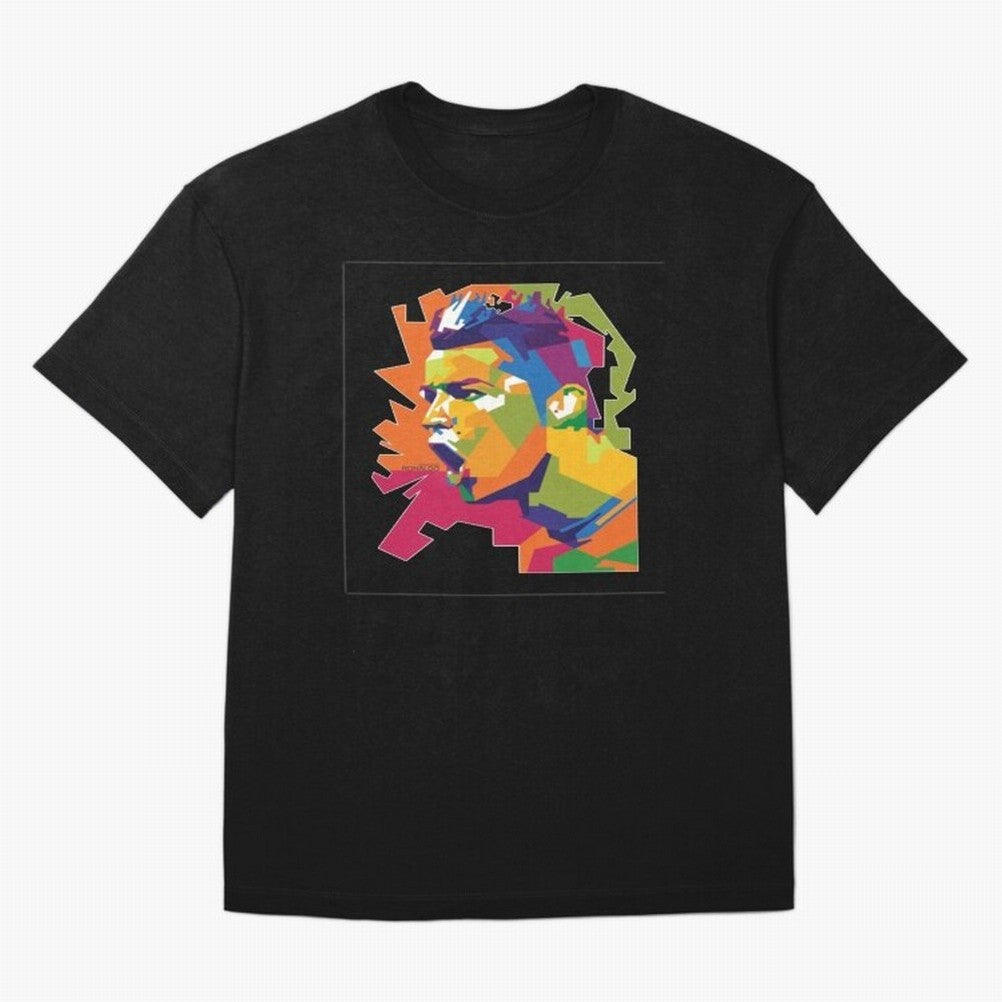 Ronaldo Cristiano Ronaldo pop potrait Oversized T-Shirt Remember the FIFA World Cup 2026 Journey through CR7 and Messi Highlights, France and Portugal Pride, Championship Spirit, Famous Goals, Roaring Crowds and International Football Unity;