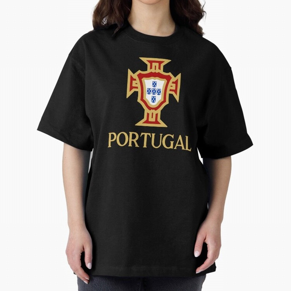 Portugal Gold Alt 3 Oversized T-Shirt Unlock FIFA World Cup 2026 Driven by Messi, Neymar and Mbappe, Spain Energy, Worldwide Fan Energy, Dramatic Goals, Stadium Lights and Championship Celebrations; Ideal for Football Dads, Football Moms, Friends,