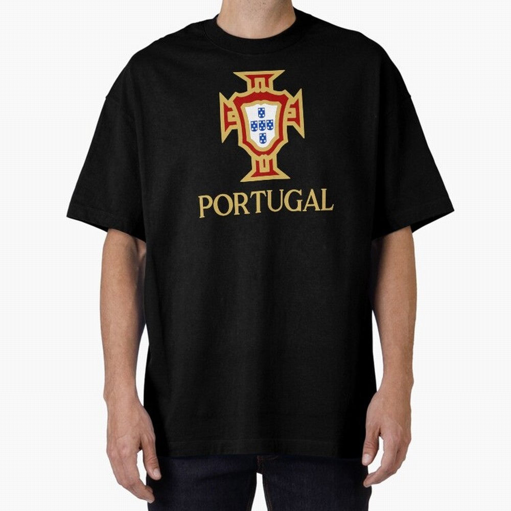 Portugal Gold Alt 3 Oversized T-Shirt Unlock FIFA World Cup 2026 Driven by Messi, Neymar and Mbappe, Spain Energy, Worldwide Fan Energy, Dramatic Goals, Stadium Lights and Championship Celebrations; Ideal for Football Dads, Football Moms, Friends,