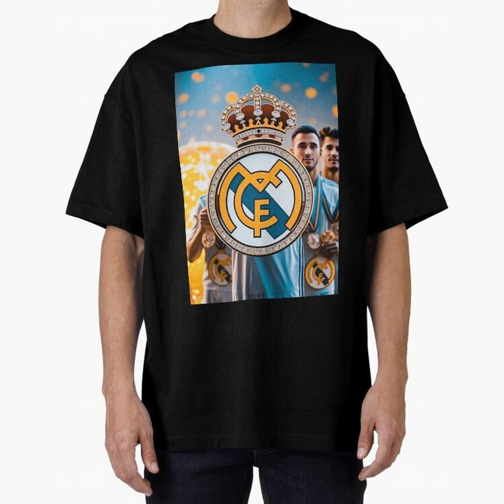 El Medall¨®n Del Real Madrid Oversized T-Shirt Relive Legendary Nights from Match Day Hype around FIFA World Cup 2026, Neymar, Netherlands, Football Festival Excitement, Trophy Ambitions, Country Rivalries and Star Player Buzz; Great for Supporters