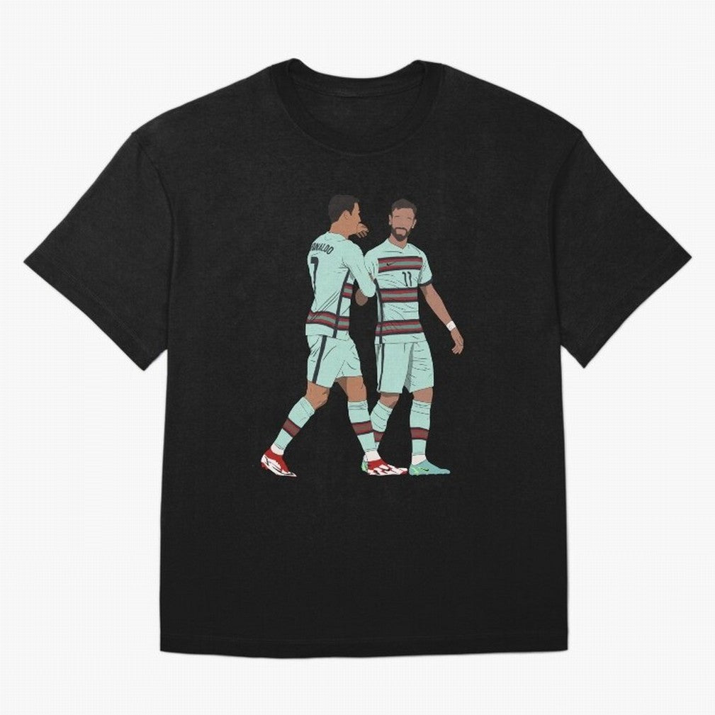 Cristiano Ronaldo & Bruno Fernandes Portugal Oversized T-Shirt Enjoy the FIFA World Cup 2026 USA Canada Mexico Journey through Haaland Highlights, Brazil Pride, Soccer Culture, Superstar Moments, National Team Dreams and Competitive Fire; Created