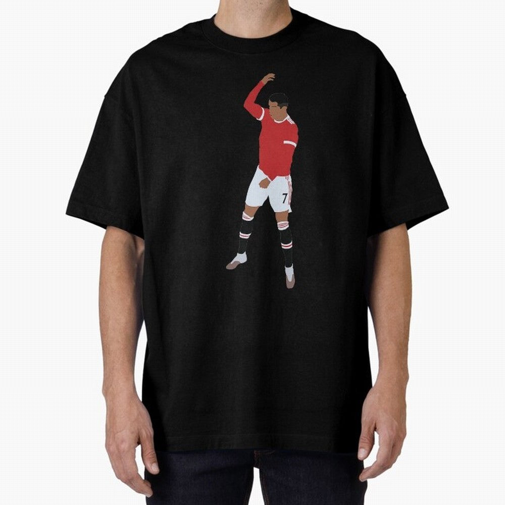 Cristiano Ronaldo 4 Oversized T-Shirt Represent Football Lovers during FIFA World Cup 2026 Spirit, Celebrating Portugal, Spain and Germany, Messi, CR7 and Mbappe, Championship Spirit, Famous Goals, Roaring Crowds and International Football Unity;