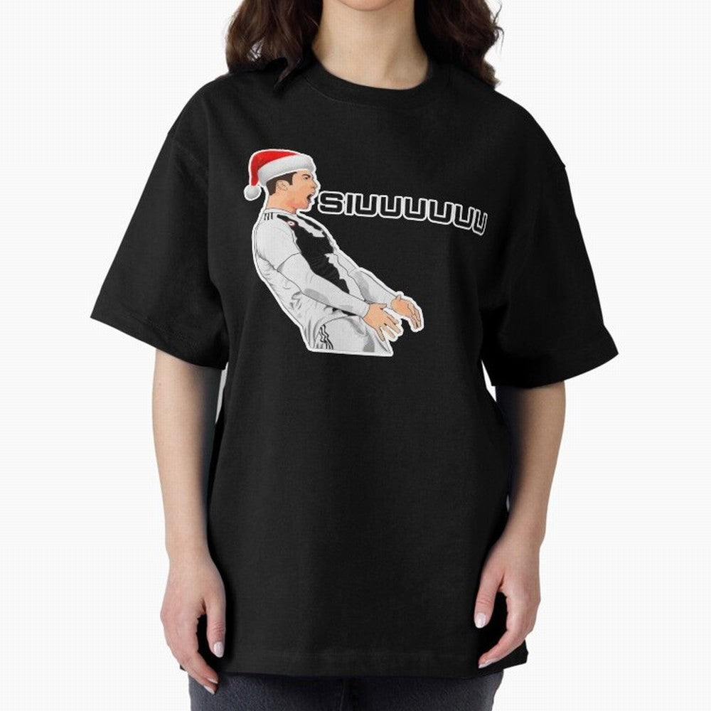 Siuuu Cristiano ronaldo funny Oversized T-Shirt Relive the Noise and Pride of Global Football Passion for FIFA World Cup 2026 USA Canada Mexico, Driven by Messi and Cristiano Ronaldo, Portugal, Spain and Germany, Fan Favorite Moments, National Team