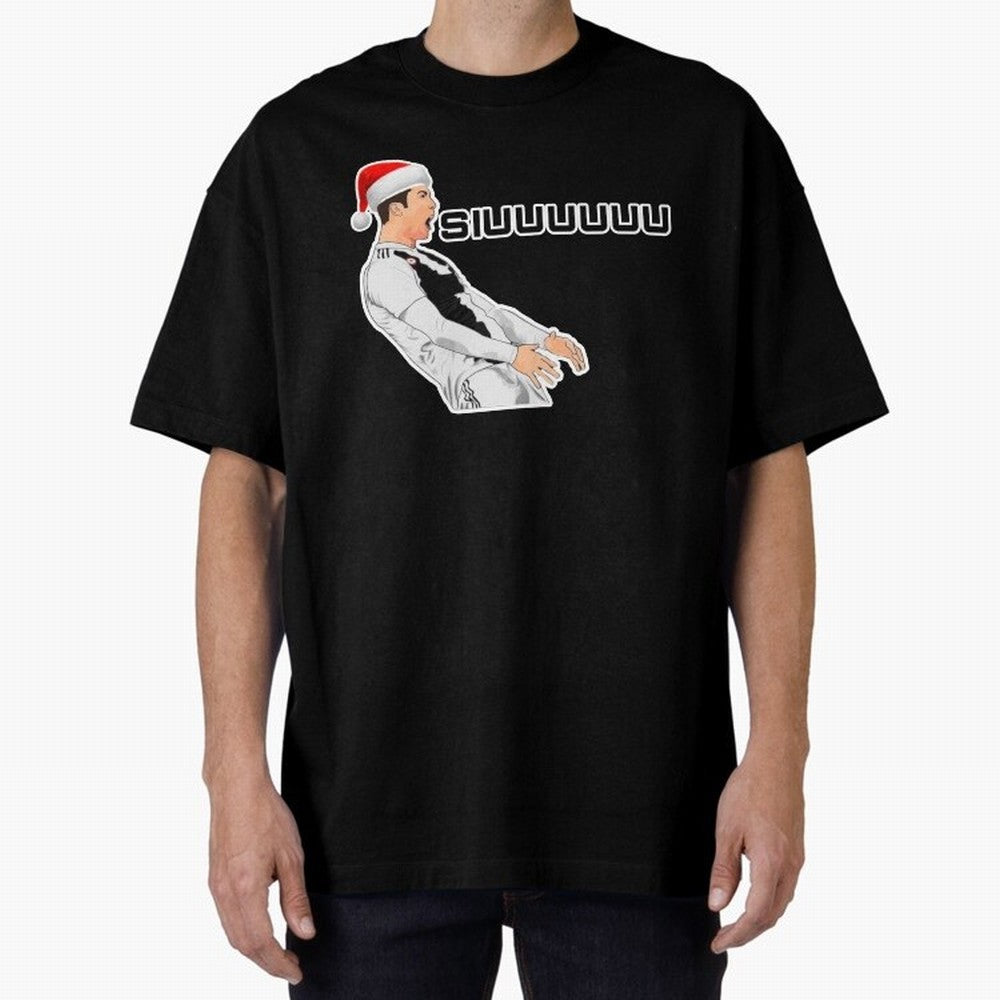 Siuuu Cristiano ronaldo funny Oversized T-Shirt Relive the Noise and Pride of Global Football Passion for FIFA World Cup 2026 USA Canada Mexico, Driven by Messi and Cristiano Ronaldo, Portugal, Spain and Germany, Fan Favorite Moments, National Team