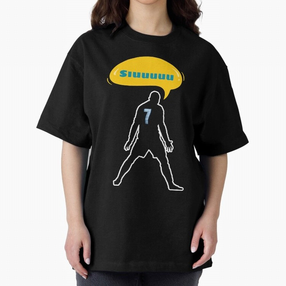 Siuuu Cristiano ronaldo goal Oversized T-Shirt Celebrate Unforgettable Nights in Global Football Passion for FIFA World Cup 2026 Group Stage, Filled with Messi, CR7 and Mbappe, Argentina and Brazil, Football History, Final Match Energy, Crowd Noise