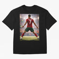 Cristiano Ronaldo Portuguese Legend Number Seven SIUUU Oversized T-Shirt Bring Trophy Dreams to the FIFA World Cup 2026 USA Canada Mexico Journey through Haaland and Mbappe Highlights, Spain Pride, Football Festival Excitement, Trophy Ambitions,
