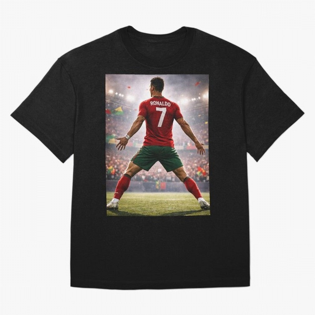Cristiano Ronaldo Portuguese Legend Number Seven SIUUU Oversized T-Shirt Bring Trophy Dreams to the FIFA World Cup 2026 USA Canada Mexico Journey through Haaland and Mbappe Highlights, Spain Pride, Football Festival Excitement, Trophy Ambitions,