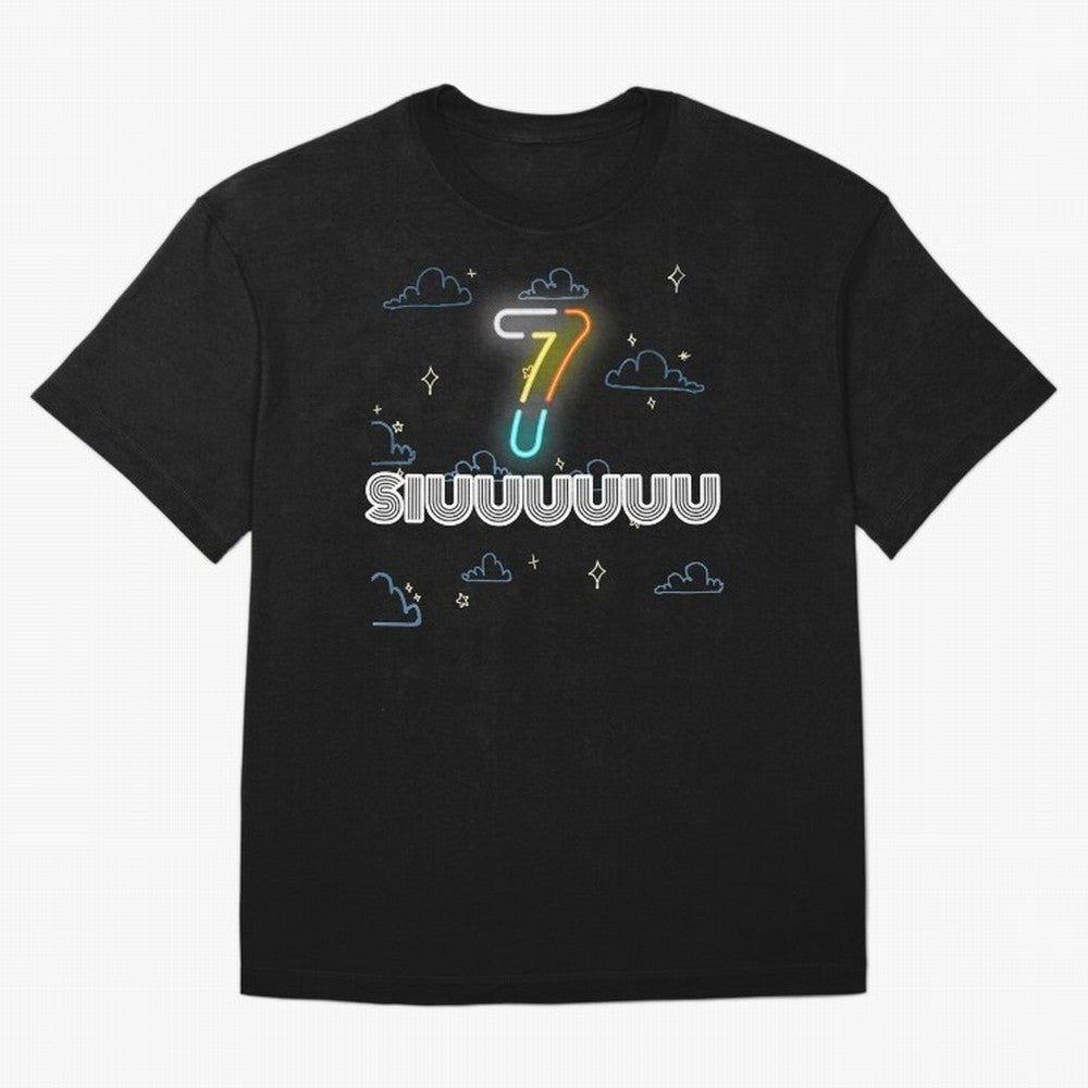 Siuuuuuu 7 CR7 goal funny Oversized T-Shirt Live the Energy of the FIFA World Cup 2026 USA Canada Mexico Journey through Messi, Neymar and Mbappe Highlights, England, France and Netherlands Pride, Supporter Pride, Iconic Celebrations, Legendary