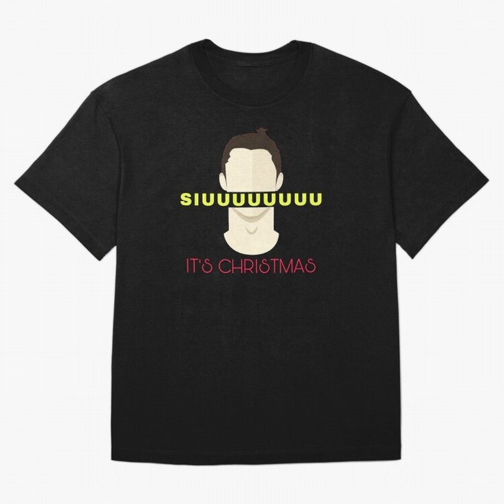 Siuuu it¡¯s Christmas CR7 Oversized T-Shirt Live for the Drama of Match Day Hype around FIFA World Cup 2026, Messi, Neymar and Mbappe, Brazil, Worldwide Fan Energy, Dramatic Goals, Stadium Lights and Championship Celebrations; Ideal for Fans Who